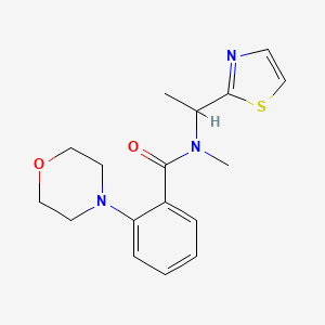 N-methyl-2-morpholin-4-yl-N-[1-(1,3-thiazol-2-yl)ethyl]benzamide