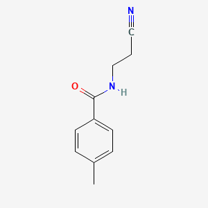 molecular formula C11H12N2O B3822272 N-(2-cyanoethyl)-4-methylbenzamide 