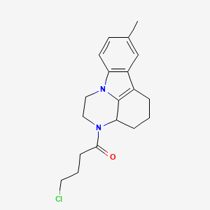 3-(4-chlorobutanoyl)-8-methyl-2,3,3a,4,5,6-hexahydro-1H-pyrazino[3,2,1-jk]carbazole