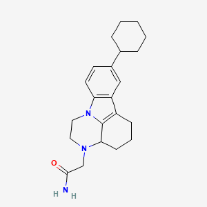 2-(8-cyclohexyl-1,2,3a,4,5,6-hexahydro-3H-pyrazino[3,2,1-jk]carbazol-3-yl)acetamide