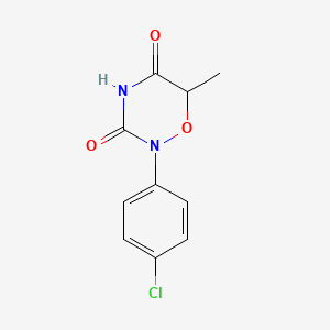 molecular formula C10H9ClN2O3 B3822312 2-(4-chlorophenyl)-6-methyl-1,2,4-oxadiazinane-3,5-dione 