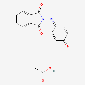 molecular formula C16H12N2O5 B3822316 2-[(4-oxo-2,5-cyclohexadien-1-ylidene)amino]-1H-isoindole-1,3(2H)-dione acetate 