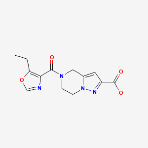 methyl 5-[(5-ethyl-1,3-oxazol-4-yl)carbonyl]-4,5,6,7-tetrahydropyrazolo[1,5-a]pyrazine-2-carboxylate