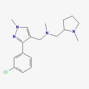 1-[3-(3-chlorophenyl)-1-methyl-1H-pyrazol-4-yl]-N-methyl-N-[(1-methyl-2-pyrrolidinyl)methyl]methanamine