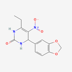 4-(1,3-benzodioxol-5-yl)-6-ethyl-5-nitro-3,4-dihydro-2(1H)-pyrimidinone