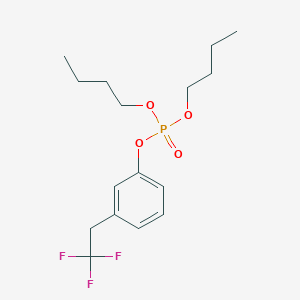 molecular formula C16H24F3O4P B3822379 dibutyl 3-(2,2,2-trifluoroethyl)phenyl phosphate 