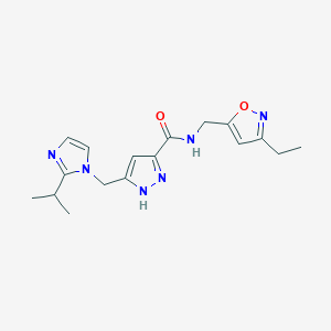 N-[(3-ethyl-5-isoxazolyl)methyl]-5-[(2-isopropyl-1H-imidazol-1-yl)methyl]-1H-pyrazole-3-carboxamide