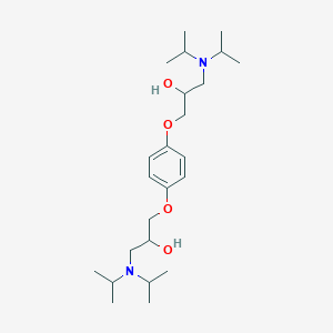 molecular formula C24H44N2O4 B3822411 3,3'-[1,4-phenylenebis(oxy)]bis[1-(diisopropylamino)-2-propanol] 