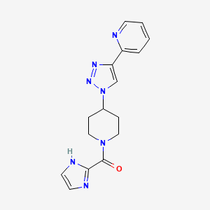 molecular formula C16H17N7O B3822447 2-{1-[1-(1H-imidazol-2-ylcarbonyl)piperidin-4-yl]-1H-1,2,3-triazol-4-yl}pyridine 