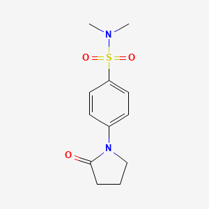 molecular formula C12H16N2O3S B3822476 N,N-dimethyl-4-(2-oxo-1-pyrrolidinyl)benzenesulfonamide 