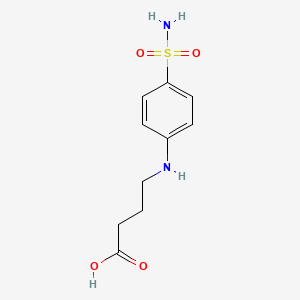 molecular formula C10H14N2O4S B3822481 4-{[4-(aminosulfonyl)phenyl]amino}butanoic acid 