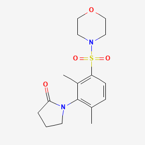 molecular formula C16H22N2O4S B3822511 1-[2,6-dimethyl-3-(4-morpholinylsulfonyl)phenyl]-2-pyrrolidinone 