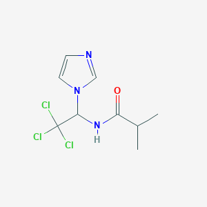 molecular formula C9H12Cl3N3O B382253 2-methyl-N-[2,2,2-trichloro-1-(1H-imidazol-1-yl)ethyl]propanamide 