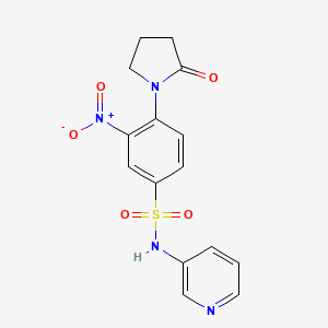 3-nitro-4-(2-oxo-1-pyrrolidinyl)-N-3-pyridinylbenzenesulfonamide