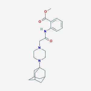 molecular formula C24H33N3O3 B382254 2-[2-(4-Adamantan-1-yl-piperazin-1-yl)-acetylamino]-benzoic acid methyl ester 