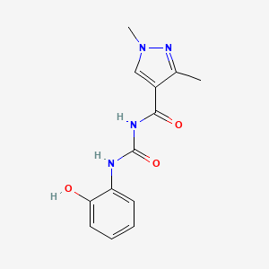 N-{[(2-hydroxyphenyl)amino]carbonyl}-1,3-dimethyl-1H-pyrazole-4-carboxamide