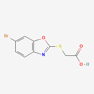 molecular formula C9H6BrNO3S B3822587 [(6-bromo-1,3-benzoxazol-2-yl)thio]acetic acid 