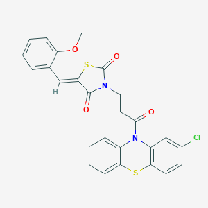 3-[3-(2-chloro-10H-phenothiazin-10-yl)-3-oxopropyl]-5-(2-methoxybenzylidene)-1,3-thiazolidine-2,4-dione