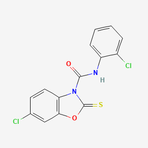 6-chloro-N-(2-chlorophenyl)-2-thioxo-1,3-benzoxazole-3(2H)-carboxamide