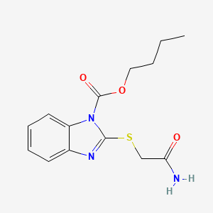 butyl 2-[(2-amino-2-oxoethyl)thio]-1H-benzimidazole-1-carboxylate