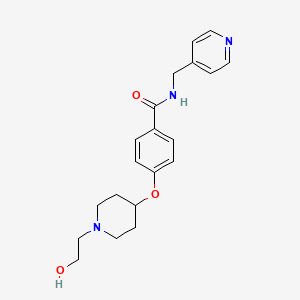 4-{[1-(2-hydroxyethyl)-4-piperidinyl]oxy}-N-(4-pyridinylmethyl)benzamide