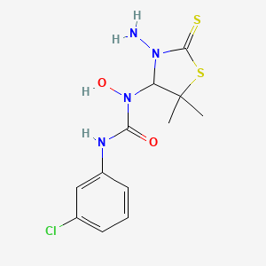 N-(3-amino-5,5-dimethyl-2-thioxo-1,3-thiazolidin-4-yl)-N'-(3-chlorophenyl)-N-hydroxyurea