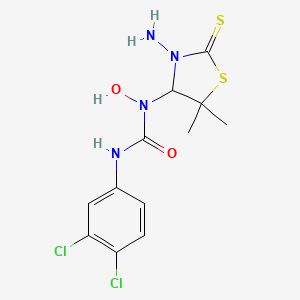 N-(3-amino-5,5-dimethyl-2-thioxo-1,3-thiazolidin-4-yl)-N'-(3,4-dichlorophenyl)-N-hydroxyurea