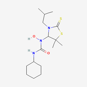 N'-cyclohexyl-N-hydroxy-N-(3-isobutyl-5,5-dimethyl-2-thioxo-1,3-thiazolidin-4-yl)urea