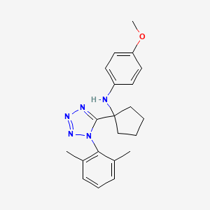 N-{1-[1-(2,6-dimethylphenyl)-1H-tetrazol-5-yl]cyclopentyl}-4-methoxyaniline