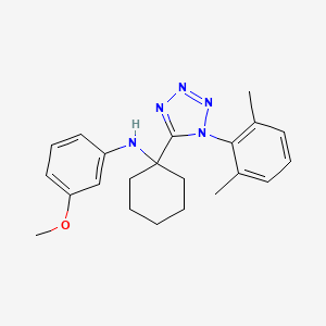 molecular formula C22H27N5O B3822716 N-{1-[1-(2,6-dimethylphenyl)-1H-tetrazol-5-yl]cyclohexyl}-3-methoxyaniline 