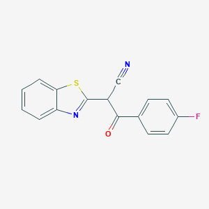 molecular formula C16H9FN2OS B382273 2-(1,3-Benzothiazol-2-yl)-3-(4-fluorophenyl)-3-oxopropanenitrile 