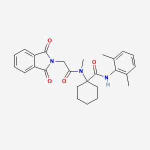 molecular formula C26H29N3O4 B3822764 N-(2,6-dimethylphenyl)-1-[[(1,3-dioxo-1,3-dihydro-2H-isoindol-2-yl)acetyl](methyl)amino]cyclohexanecarboxamide 