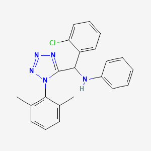 N-{(2-chlorophenyl)[1-(2,6-dimethylphenyl)-1H-tetrazol-5-yl]methyl}aniline