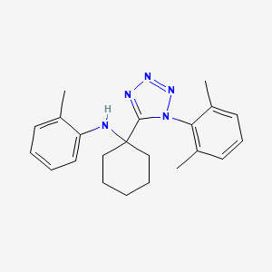 molecular formula C22H27N5 B3822781 N-{1-[1-(2,6-dimethylphenyl)-1H-tetrazol-5-yl]cyclohexyl}-2-methylaniline 