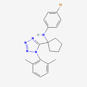 molecular formula C20H22BrN5 B3822800 (4-bromophenyl){1-[1-(2,6-dimethylphenyl)-1H-tetrazol-5-yl]cyclopentyl}amine 