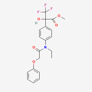 molecular formula C20H20F3NO5 B3822813 methyl 2-{4-[ethyl(phenoxyacetyl)amino]phenyl}-3,3,3-trifluoro-2-hydroxypropanoate 