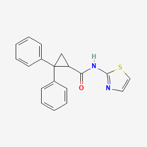 molecular formula C19H16N2OS B3822828 2,2-diphenyl-N-1,3-thiazol-2-ylcyclopropanecarboxamide 