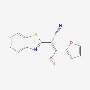 molecular formula C14H8N2O2S B382284 2-(1,3-benzothiazol-2(3H)-ylidene)-3-(2-furyl)-3-oxopropanenitrile CAS No. 304897-11-8