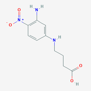 molecular formula C10H13N3O4 B3822858 4-[(3-amino-4-nitrophenyl)amino]butanoic acid 