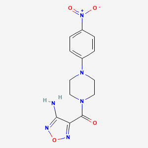 molecular formula C13H14N6O4 B3822869 4-{[4-(4-nitrophenyl)-1-piperazinyl]carbonyl}-1,2,5-oxadiazol-3-amine CAS No. 329922-47-6