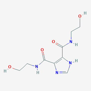 molecular formula C9H14N4O4 B3822889 N,N'-bis(2-hydroxyethyl)-1H-imidazole-4,5-dicarboxamide 