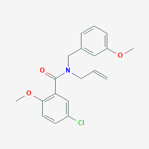 molecular formula C19H20ClNO3 B3822928 N-allyl-5-chloro-2-methoxy-N-(3-methoxybenzyl)benzamide 
