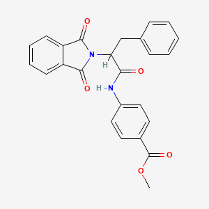 molecular formula C25H20N2O5 B3822942 methyl 4-{[2-(1,3-dioxo-1,3-dihydro-2H-isoindol-2-yl)-3-phenylpropanoyl]amino}benzoate 
