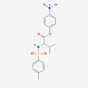 molecular formula C18H20N2O6S B3822950 4-nitrophenyl N-[(4-methylphenyl)sulfonyl]valinate 
