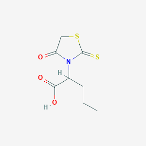 molecular formula C8H11NO3S2 B3822972 2-(4-氧代-2-硫代-1,3-噻唑烷-3-基)戊酸 