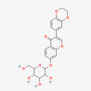 molecular formula C23H22O10 B3822988 3-(2,3-dihydro-1,4-benzodioxin-6-yl)-4-oxo-4H-chromen-7-yl hexopyranoside 