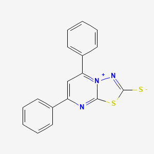 molecular formula C17H11N3S2 B3822997 5,7-diphenyl[1,3,4]thiadiazolo[3,2-a]pyrimidin-4-ium-2-thiolate 
