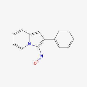 molecular formula C14H10N2O B3823006 3-nitroso-2-phenylindolizine 