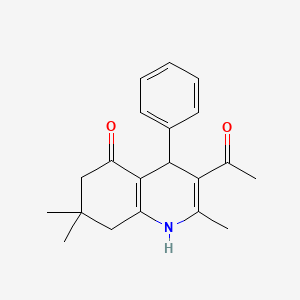 molecular formula C20H23NO2 B3823014 3-acetyl-2,7,7-trimethyl-4-phenyl-4,6,7,8-tetrahydro-5(1H)-quinolinone 