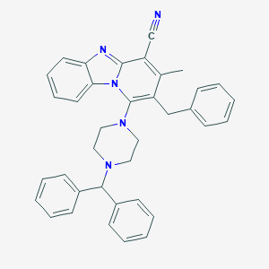 molecular formula C37H33N5 B382302 1-(4-Benzhydryl-1-piperazinyl)-2-benzyl-3-methylpyrido[1,2-a]benzimidazole-4-carbonitrile CAS No. 305332-48-3